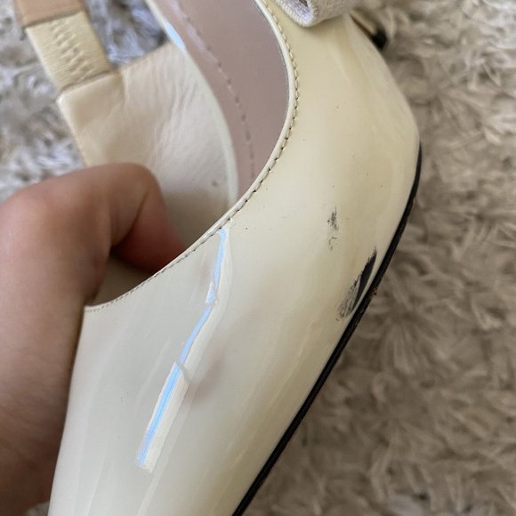 Christian Dior Womens White J'adior Patent Leather Slingback Pumps Size 36 6 - Picture 8 of 11